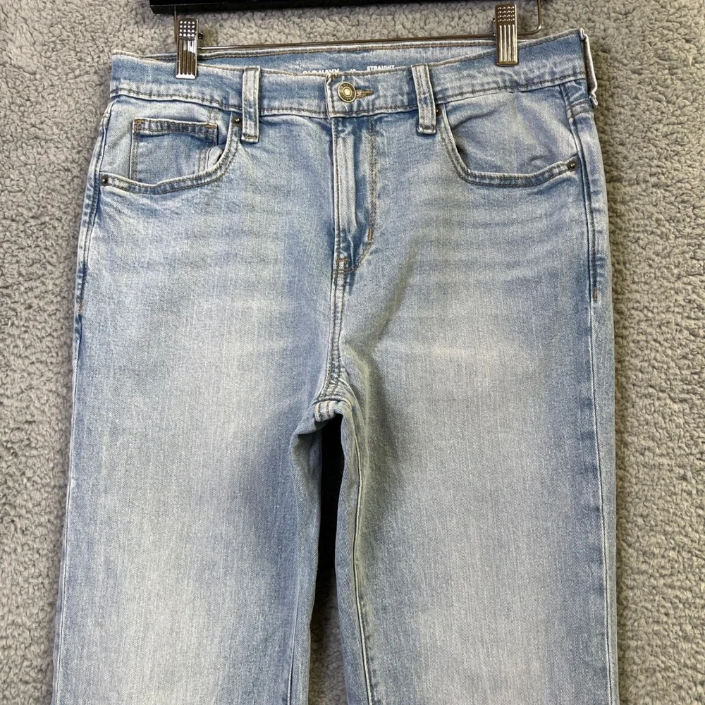 Old Navy Jeans Boys 18 Blue Denim Light Wash Straight Built-In Flex Adj Waist